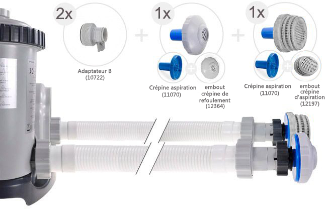 Adaptateur tuyau Piscine 32 38, 38mm,Adaptateur Piscine Intex 32