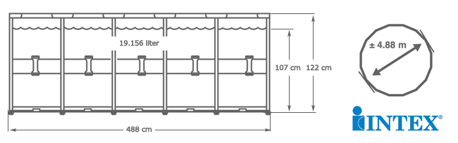 Intex ultra frame pool 488