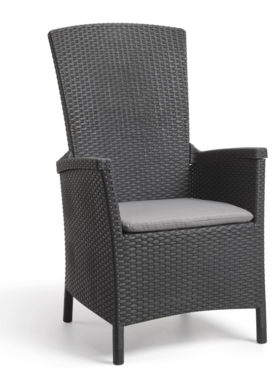 Image de Allibert "Vermont" chaise inclinable graphite - 64 x 68 x 107