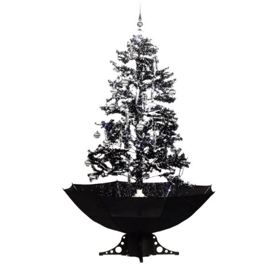 Sapin De Noel Simulation Chute De Neige Noir