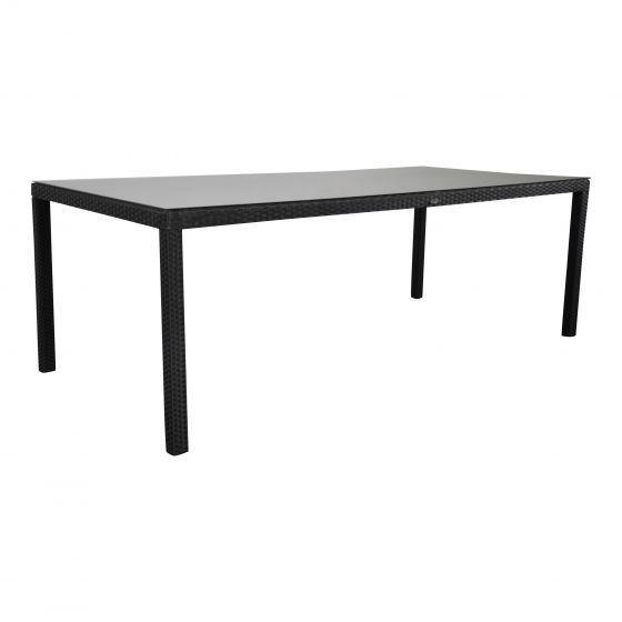 Table De Jardin Samos 220x100 Resine Tressee Noir