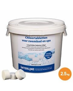 Interline Pastilles de chlore lent de 20 g en pot de 2,5 kg