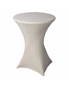 Housse table haute blanc