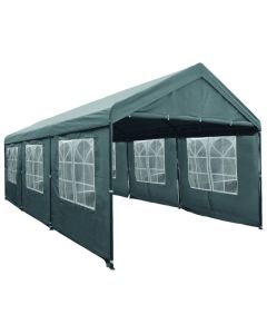 Chapiteau 3x6m PE 270 gr/m2 Deluxe Gris avec bâches latérales