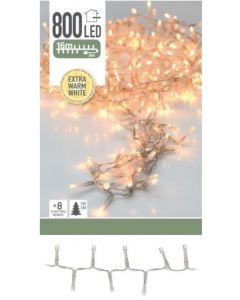 Guirlande lumineuse en grappe led 800 ampoules - 16 mètres