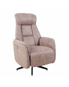 Heuts fauteuil relax Dylan beige inclinable avec repose-pieds