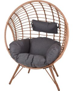 Chaise relax en rotin synthétique - Rond