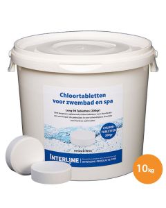Interline Tablettes de chlore 200 g en seau de 10 kg