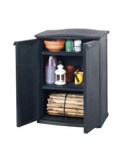 Keter Mini Patio shed Rattan