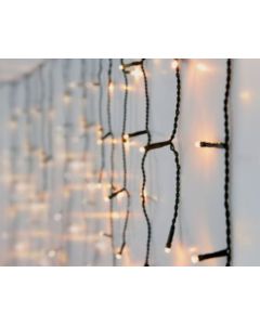 Extension éclairage de Noël guirlande stalactites 100 LED blanc chaud