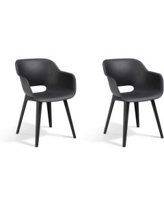 Chaise de jardin Keter "Akola" - anthracite (par 2 pièces)