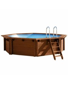 Interline Bali piscine en bois hors-sol ou enterrée Ø 355 x 116 cm