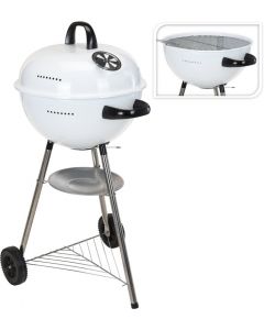 Barbecue au charbon boule 48 cm blanc