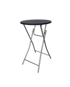 Table debout pliable Ø 65 cm noir