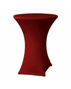 Housse Table Haute Rouge Bordeaux