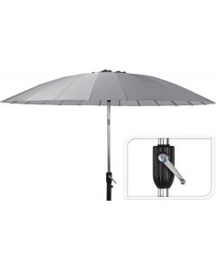 Parasol Shanghai Gris clair rond Ø 270 cm