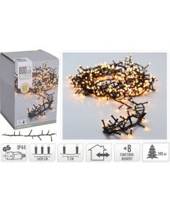 Guirlande lumineuse en grappe led 800 ampoules - 19 mètres
