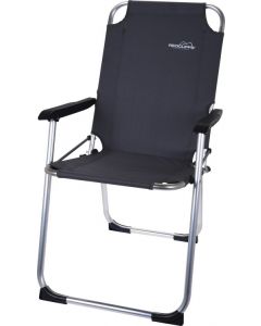 Chaise de camping en aluminium de couleur gris foncé