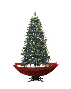 Sapin de Noël Simulation chute de neige - Rouge 170cm