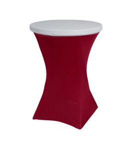 Topcover Blanc Table Haute Ø 80 cm