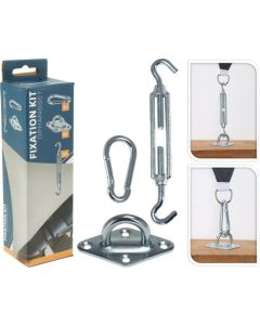 Kit de fixation pour voile d'ombrage 6 pièces