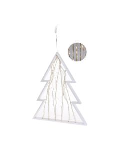 Sapin de Noël 20 LED Blanc - 36 cm