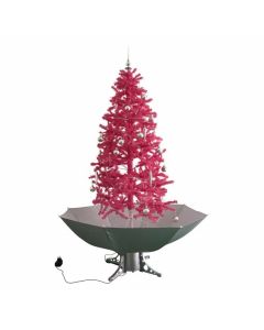 Sapin de Noël Simulation chute de neige - Rose 170cm