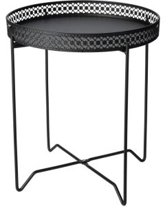 Ambiance table d'appoint ronde noire Ø 35 cm