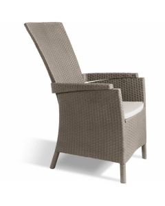 Chaise inclinable Allibert Vermont cappuccino - 64 x 68 x 107