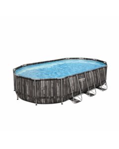 Piscine Bestway Power Steel 6.10 x 3.66m aspect bois