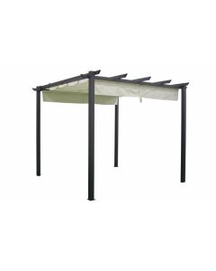 Pure Garden & Living Tonnelle Martinique 3x3 blanche pour jardin et terrasse