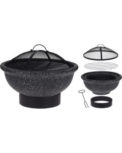 Brasero de jardin avec grille de cuisson Ø 49 x 34 cm