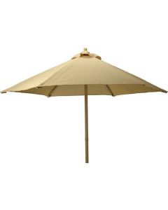 Parasol droit Shine de couleur beige Ø 220 cm