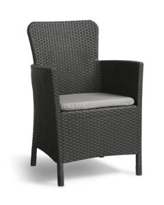 Allibert Miami chaise de jardin graphite - 62 x 60 x 89