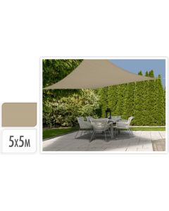 Voile d'ombrage 5x5 Carré Beige