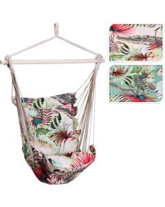 Fauteuil suspendu bohème brésilien à imprimé tropical