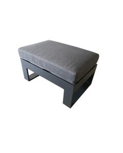 Pouf de jardin "Quatar" gris - 75 x 50 x 31