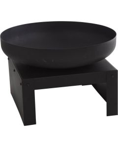 Brasero sur pied en acier noir mat Ø 50 cm