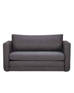 Canapé convertible Napoli 2 places en tissu gris foncé