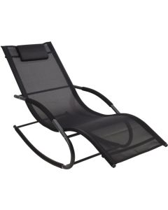 Fauteuil à bascule de jardin moderne avec coussin