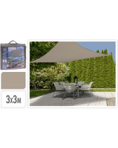 Voile d'ombrage 3x3 Carré Beige