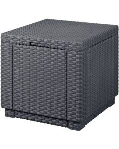 Allibert pouf de jardin Cube graphite - 42 x 42 x 30