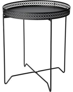 Ambiance Table d'appoint ronde noire de Ø 40 cm