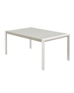 Table de jardin "Eva" blanche - 150 x 90 x 68