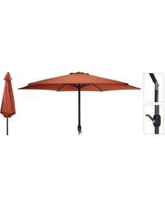 Parasol droit "Panama" Ø270cm terracotta