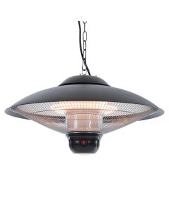 Sunred Sirius 2100 chauffage de terrasse suspendu noir avec éclairage LED