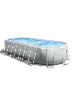 Intex Prism Frame piscine hors-sol tubulaire ovale 610 x 305 x 122 cm avec pompe et accessoires
