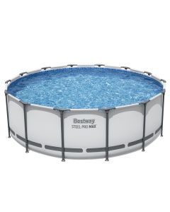 Bestway Steel Pro MAX piscine hors-sol ronde Ø 427 x 122 cm avec pompe de filtration et accessoires