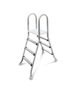 W'eau Échelle de piscine double en inox 2 x 3 marches AISI 304