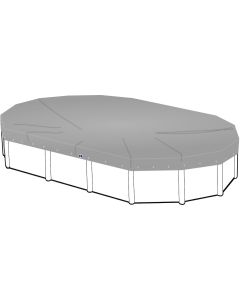 Bâche de protection piscine ovale 500 x 300 cm